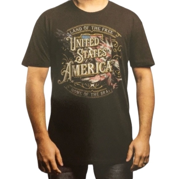 GALT Patriotic Black T-shirt‎ 2X Boyfreind Tee & 2001 Cap USA Cap Y2K July 4th - Picture 2 of 16